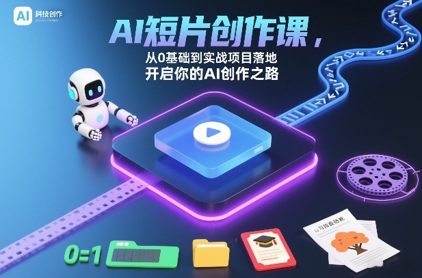 AI短片创作课,从0基础到实战项目落地,开启你的AI创作之路(更新) AI短片创作课,从0基础到实战项目落地,开启你的AI创作之路(更新)