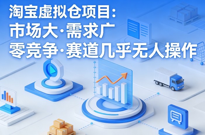 淘宝虚拟仓项目，市场大，需求广，零竞争，赛道几乎没人操作-知行阁轻创网-分享网络赚钱项目-全网首发副业项目实操平台-副业创业项目网