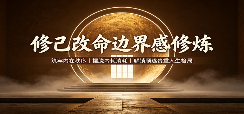 修己改命边界感修炼：筑牢内在秩序，摆脱内耗消耗，解锁顺遂贵重人生格局-知行阁轻创网-分享网络赚钱项目-全网首发副业项目实操平台-副业创业项目网