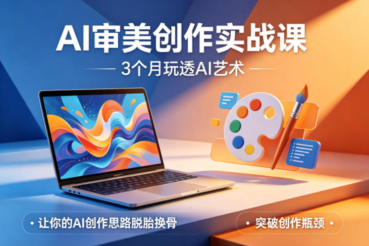 AI审美创作实战课，3个月玩透AI艺术，让你的AI创作思路脱胎换骨，突破创作瓶颈-知行阁轻创网-分享网络赚钱项目-全网首发副业项目实操平台-副业创业项目网