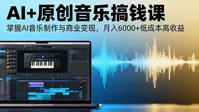 （16324期）AI+原创音乐搞钱课：掌握AI音乐制作与商业变现，月入6000+低成本高收益-知行阁轻创网-分享网络赚钱项目-全网首发副业项目实操平台-副业创业项目网