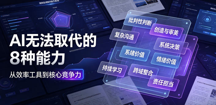 付费文章：AI无法取代的8种能力-知行阁轻创网-分享网络赚钱项目-全网首发副业项目实操平台-副业创业项目网
