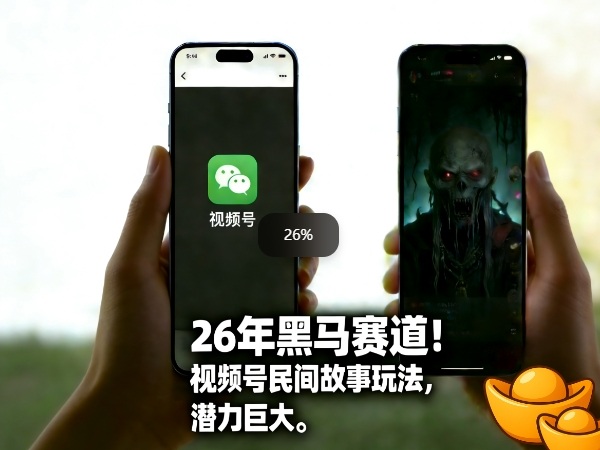 26年黑马赛道，视频号民间故事类玩法，潜力巨大，每日收益超5张-知行阁轻创网-分享网络赚钱项目-全网首发副业项目实操平台-副业创业项目网