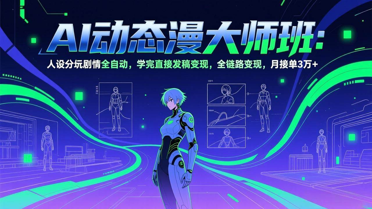 (17402期)AI动态漫剧大师班:人设分镜剧情全自动,学完直接发稿变现,全链路变现,月接单3万+ (17402期)AI动态漫剧大师班:人设分镜剧情全自动,学完直接发稿变现,全链路变现,月接单3万+
