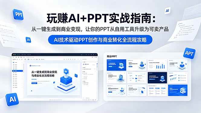 （18448期）玩赚AI+PPT实战指南-更新5月13：从一键生成到商业变现，让你的PPT从自用工具升级为可卖产品-知行阁轻创网-分享网络赚钱项目-全网首发副业项目实操平台-副业创业项目网