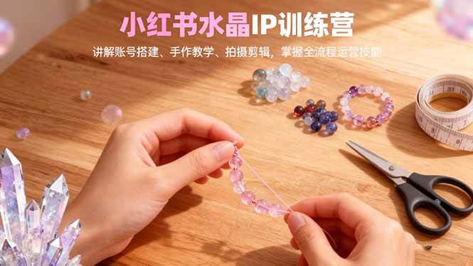 （16475期）小红书水晶IP训练营，讲解账号搭建、手作教学、拍摄剪辑，全流程运营技能-知行阁轻创网-分享网络赚钱项目-全网首发副业项目实操平台-副业创业项目网