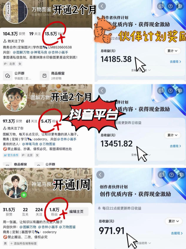 抖音17W粉丝博主亲授AI作图实战教学，0基础轻松学，可入创作者伙伴计划，接单收徒双增收-知行阁轻创网-分享网络赚钱项目-全网首发副业项目实操平台-副业创业项目网