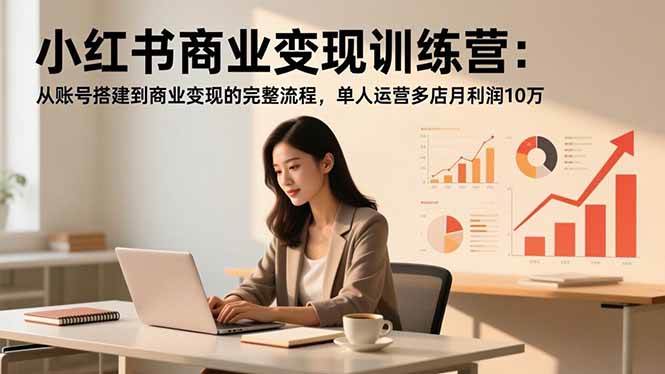 （16698期）小红书商业变现训练营：从账号搭建到商业变现的完整流程，单人运营多店月利润10万-知行阁轻创网-分享网络赚钱项目-全网首发副业项目实操平台-副业创业项目网