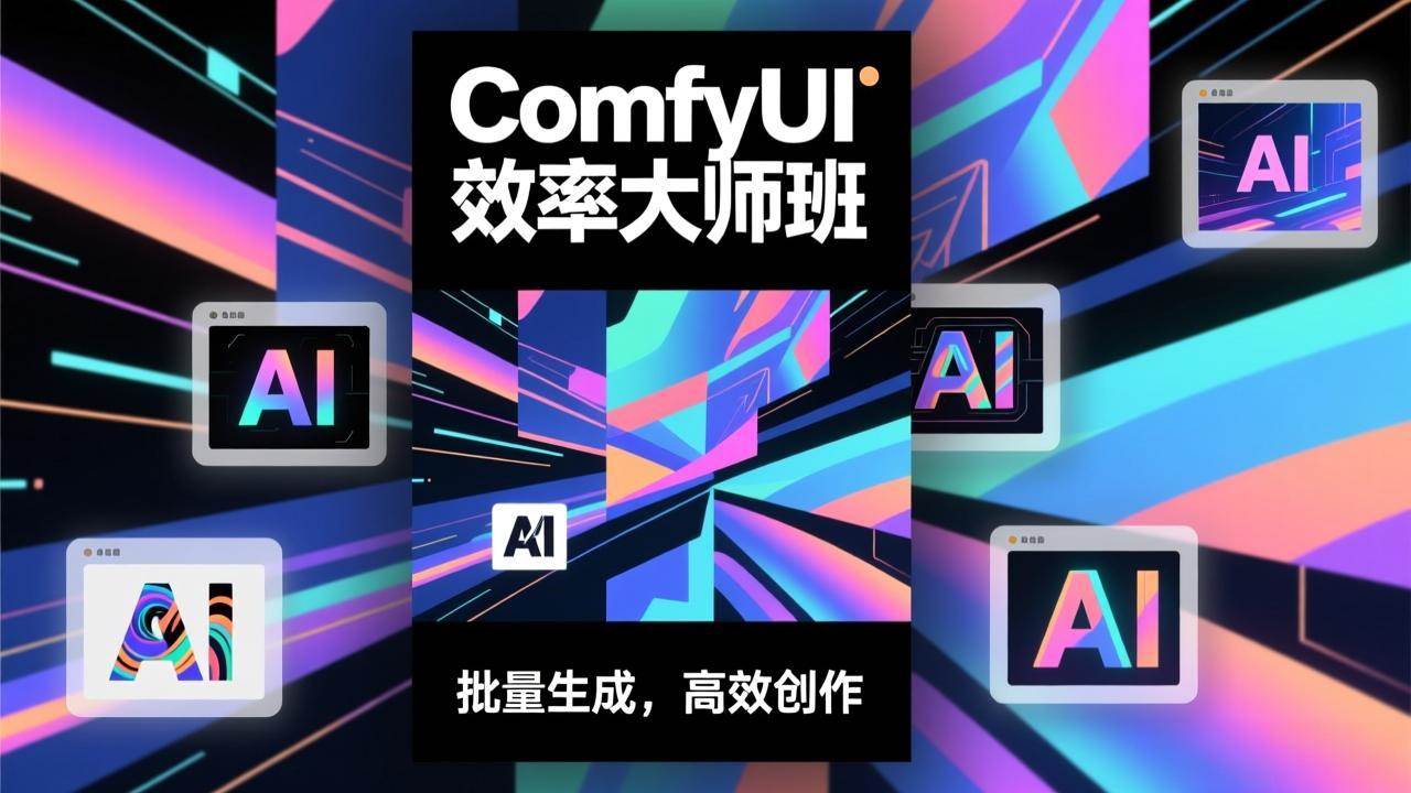 （17107期）ComfyUI效率大师班：工作流搭建，批量生成，将个人AI出图效率提升5-10倍，月接单收入1-3万-知行阁轻创网-分享网络赚钱项目-全网首发副业项目实操平台-副业创业项目网