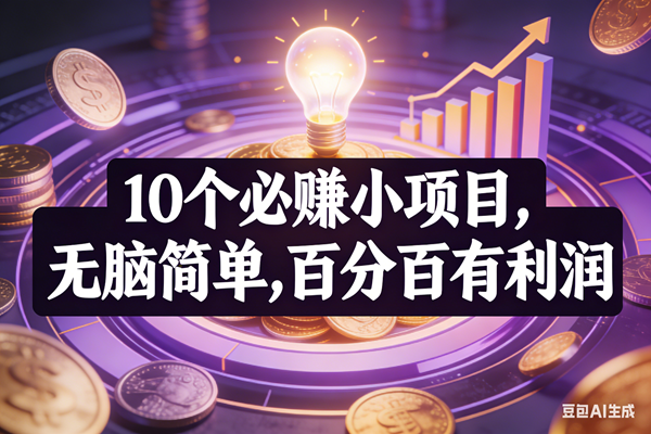 （17169期）10个必赚小项目，无脑简单，百分百有利润，副业首选，日入200+-知行阁轻创网-分享网络赚钱项目-全网首发副业项目实操平台-副业创业项目网