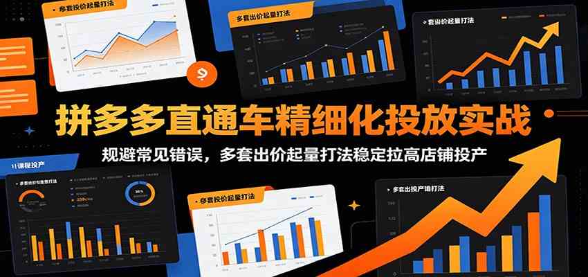 拼多多直通车精细化投放实战：规避常见错误，多套出价起量打法稳定拉高店铺投产-知行阁轻创网-分享网络赚钱项目-全网首发副业项目实操平台-副业创业项目网
