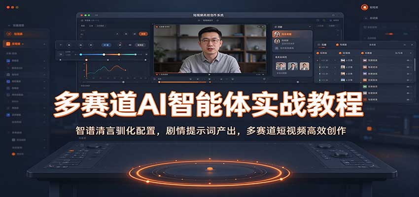 多赛道AI智能体实战教程：智谱清言驯化配置，剧情提示词产出，多赛道短视频高效创作-知行阁轻创网-分享网络赚钱项目-全网首发副业项目实操平台-副业创业项目网