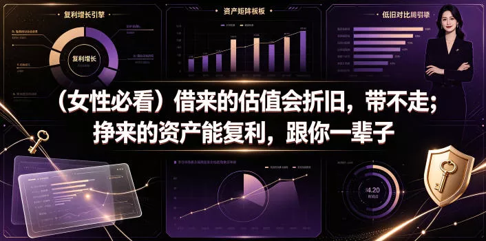 付费文章：(女性必看)借来的估值会折旧，带不走；挣来的资产能复利，跟你一辈子-知行阁轻创网-分享网络赚钱项目-全网首发副业项目实操平台-副业创业项目网