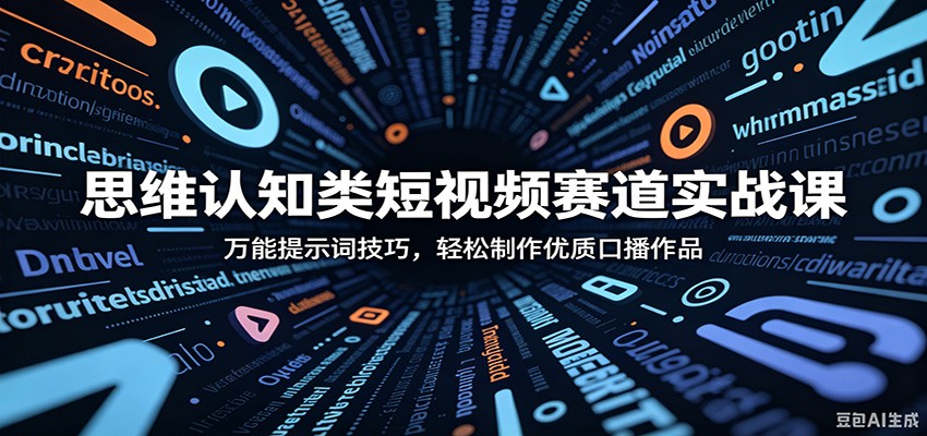 思维认知类短视频赛道实战课：万能提示词技巧，轻松制作优质口播作品-知行阁轻创网-分享网络赚钱项目-全网首发副业项目实操平台-副业创业项目网