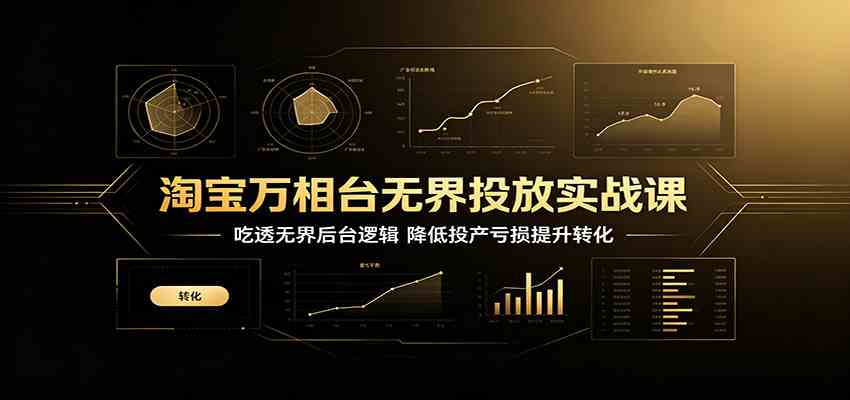 淘宝万相台无界投放实战课：吃透无界后台逻辑，降低投产亏损提升转化-知行阁轻创网-分享网络赚钱项目-全网首发副业项目实操平台-副业创业项目网