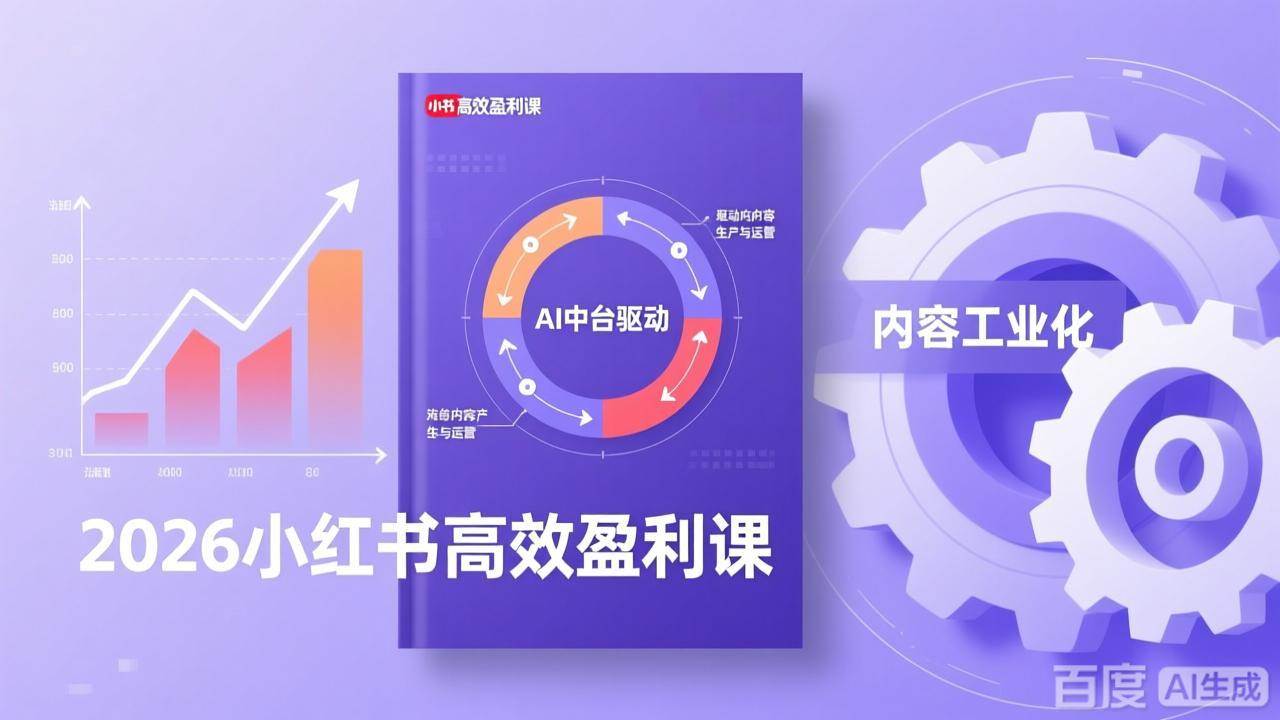 （17291期）2026小红书高效盈利课，流量双引擎+内容工业化+AI中台驱动，构建可复制的千万级营收模型-知行阁轻创网-分享网络赚钱项目-全网首发副业项目实操平台-副业创业项目网