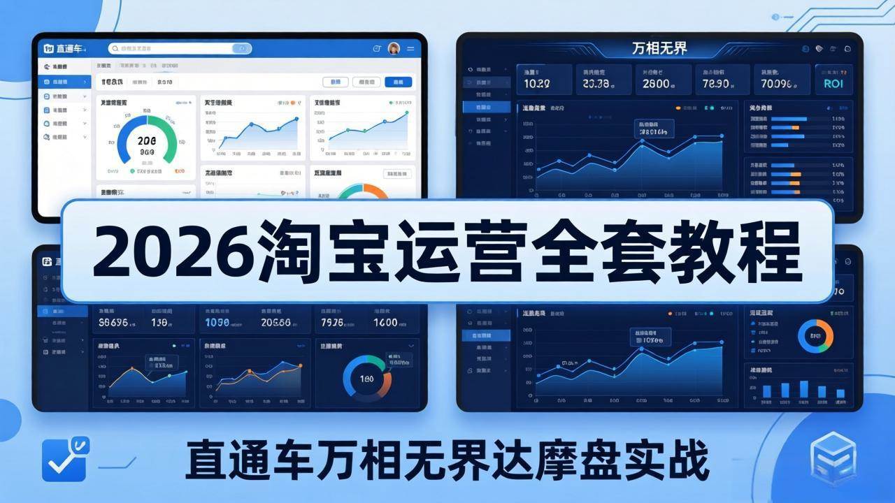 （19288期）2026淘宝运营全套教程(更新7月)，直通车万相无界达摩盘实战，从基础到进阶提升流量转化-知行阁轻创网-分享网络赚钱项目-全网首发副业项目实操平台-副业创业项目网
