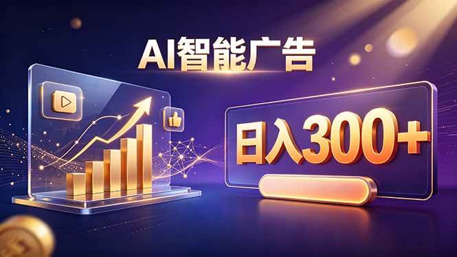 （20233期）不露脸、不直播，AI 智能广告日入 300 + 是怎么做到的？-知行阁轻创网-分享网络赚钱项目-全网首发副业项目实操平台-副业创业项目网