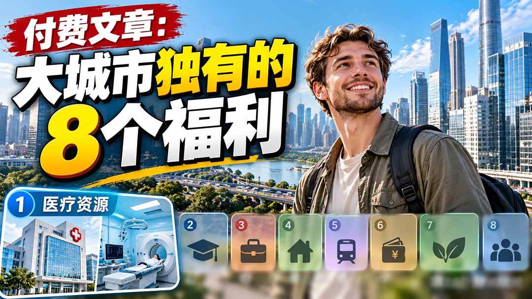 （20848期）付费文章：大城市独有的8个福利-知行阁轻创网-分享网络赚钱项目-全网首发副业项目实操平台-副业创业项目网