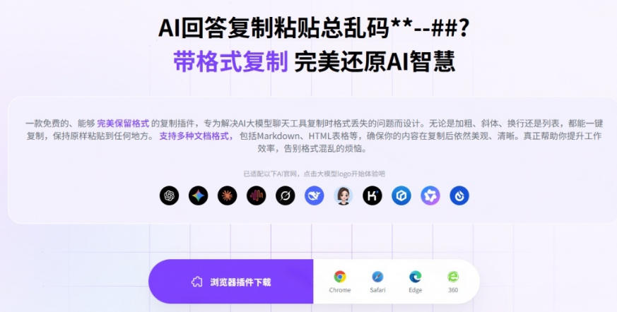 你的AI回答内容复制格式总乱码？完美一键保留原格式复制，办公宝藏浏览器插件Copy With Format-知行阁轻创网-分享网络赚钱项目-全网首发副业项目实操平台-副业创业项目网
