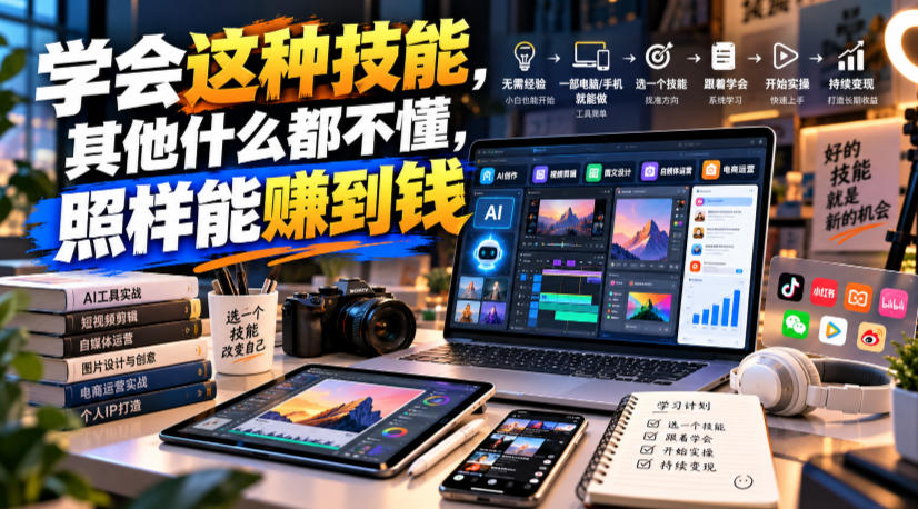 某公众号付费文章：学会这种技能，其他什么都不懂，照样能賺到钱-知行阁轻创网-分享网络赚钱项目-全网首发副业项目实操平台-副业创业项目网