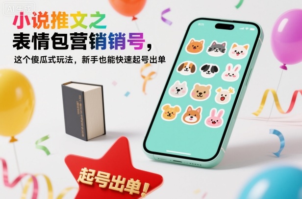 小说推文之表情包营销号，这个傻瓜式玩法，新手也能快速起号出单-知行阁轻创网-分享网络赚钱项目-全网首发副业项目实操平台-副业创业项目网