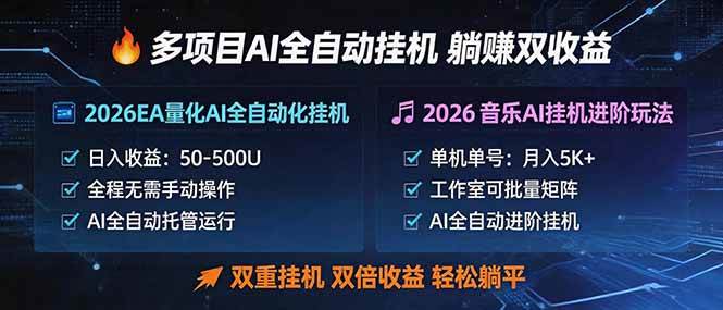 （18380期）多项目AI自动挂机玩法：双重挂机，双倍收益，轻松躺平-知行阁轻创网-分享网络赚钱项目-全网首发副业项目实操平台-副业创业项目网
