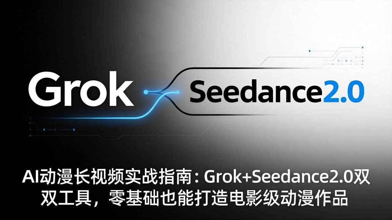 （18153期）AI动漫长视频实战指南：Grok+Seedance2.0双工具，零基础也能打造电影级动漫作品-知行阁轻创网-分享网络赚钱项目-全网首发副业项目实操平台-副业创业项目网