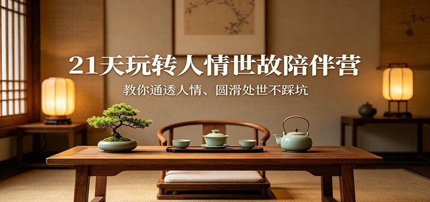 21天玩转人情世故陪伴营:教你通透人情、圆滑处世不踩坑 21天玩转人情世故陪伴营:教你通透人情、圆滑处世不踩坑
