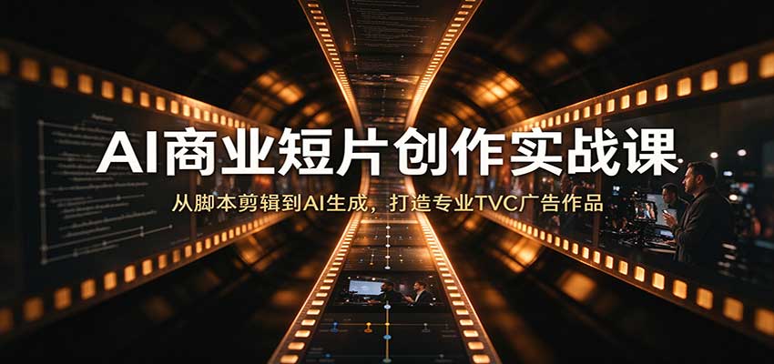 AI商业短片创作实战课：从脚本剪辑到AI生成，打造专业TVC广告作品-知行阁轻创网-分享网络赚钱项目-全网首发副业项目实操平台-副业创业项目网