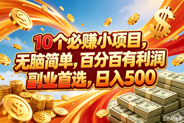 （18918期）10个必赚的小项目，百分百赚元子，无脑简单，副业首选，日入500+-知行阁轻创网-分享网络赚钱项目-全网首发副业项目实操平台-副业创业项目网