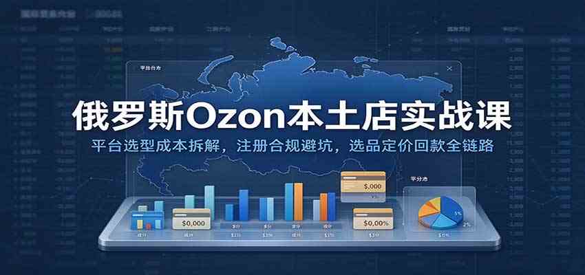 俄罗斯Ozon本土店实战课：平台选型成本拆解，注册合规避坑，选品定价回款全链路-知行阁轻创网-分享网络赚钱项目-全网首发副业项目实操平台-副业创业项目网
