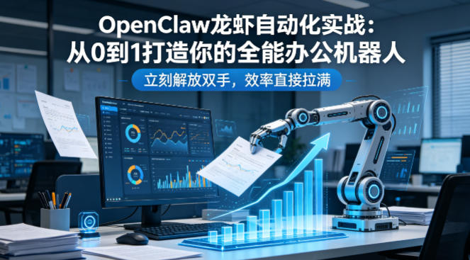 OpenClaw龙虾自动化实战：从0到1打造你的全能办公机器人，立刻解放双手，效率直接拉满-知行阁轻创网-分享网络赚钱项目-全网首发副业项目实操平台-副业创业项目网