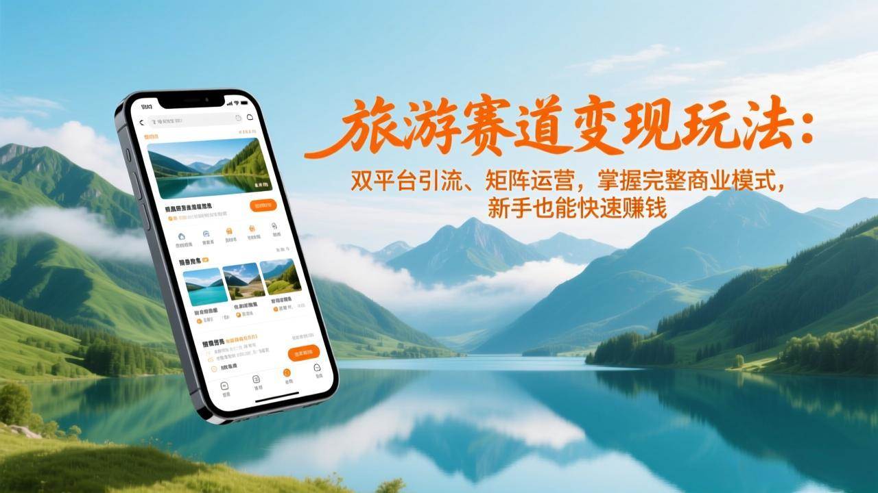 （17153期）旅游赛道变现玩法：双平台引流、矩阵运营，掌握完整商业模式，新手也能快速赚钱-知行阁轻创网-分享网络赚钱项目-全网首发副业项目实操平台-副业创业项目网