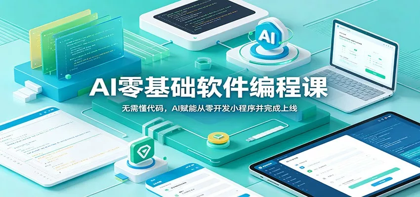 AI零基础软件编程课:无需懂代码,AI赋能从零开发小程序并完成上线-知行阁轻创网-分享网络赚钱项目-全网首发副业项目实操平台-副业创业项目网