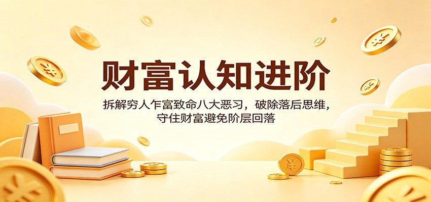 财富认知进阶：拆解穷人乍富致命八大恶习，破除落后思维，守住财富避免阶层回落-知行阁轻创网-分享网络赚钱项目-全网首发副业项目实操平台-副业创业项目网