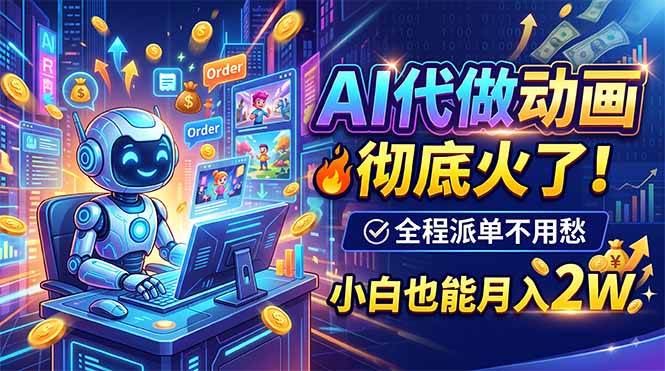 (19828期)AI代做动画,彻底火了!全程派单不用愁,小白也能月入2W (19828期)AI代做动画,彻底火了!全程派单不用愁,小白也能月入2W